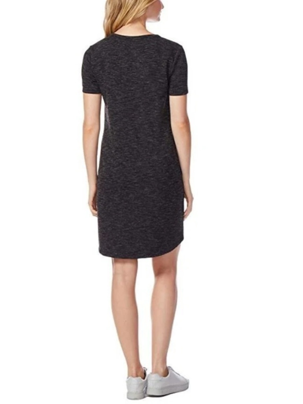 32 Degrees Heather Charcoal Short Sleeve Mini Dress NWOT - Picture 2 of 5